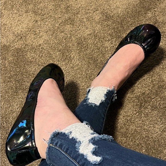 Storehouse Shoes - Women's Black Oil Slick Ballet flats, Storehouse, size 11. New